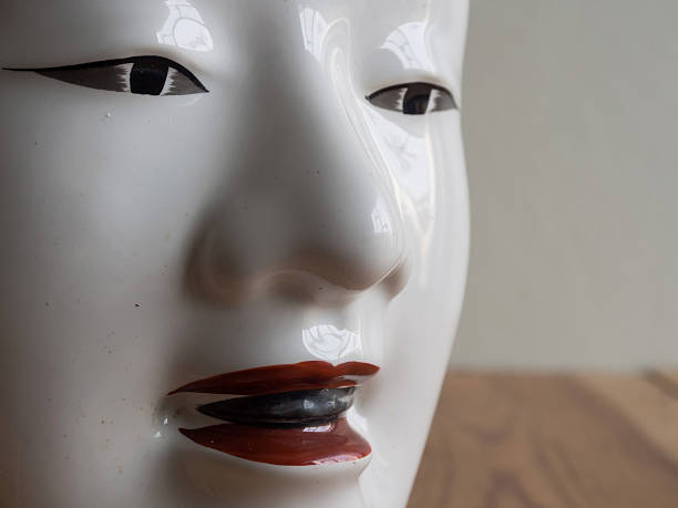 istock Traditional japanese theater masks 495765104