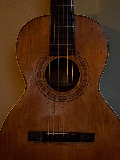 istock Vintage Parlor Guitar Detail 495775212