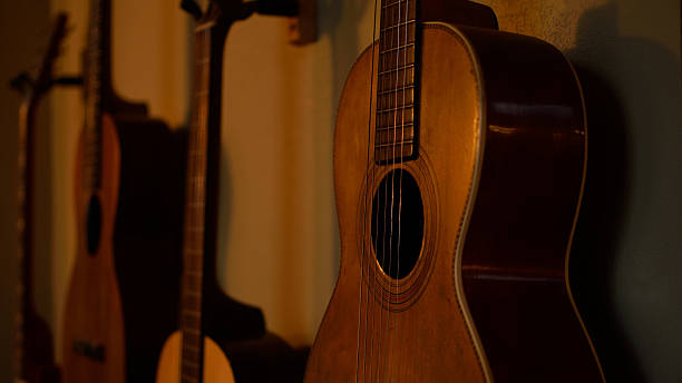 istock Beautiful Vintage Parlor Guitars 495775240