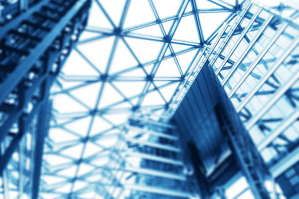 istock Glass window in modern office building 495777806