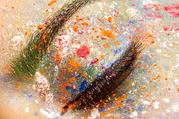 Very beautiful and colorful makeup.