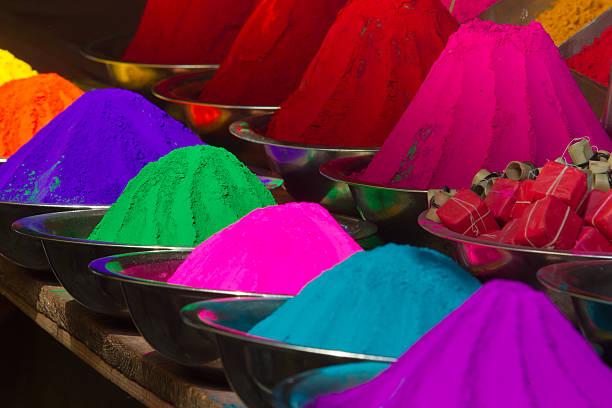 istock Dye powder stall on Mysore Market, India 495780936