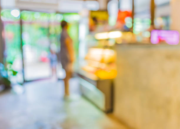 istock Coffee shop blur background with bokeh 495781984