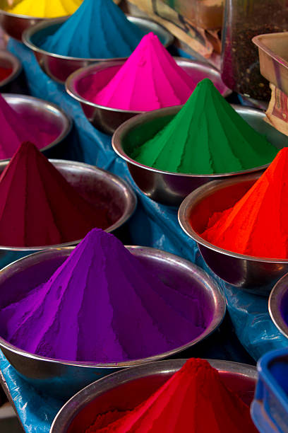 istock Dye powder stall on Mysore Market, India 495783092
