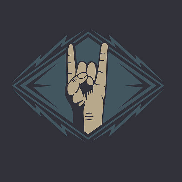 istock rock sign hand graphic for t-shirt,tee graphic 495784780