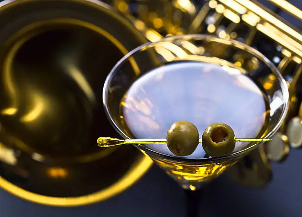 Photo of martini and sax