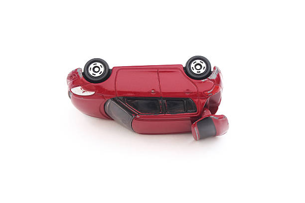 istock miniature red  toy car in accident 495786107