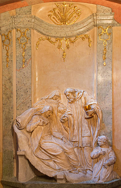 istock Vienna -  st. John the Nepomuk at Eucharist giving. 495786159
