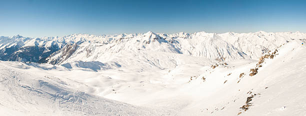 istock View of a snowy mountain valley 495786890