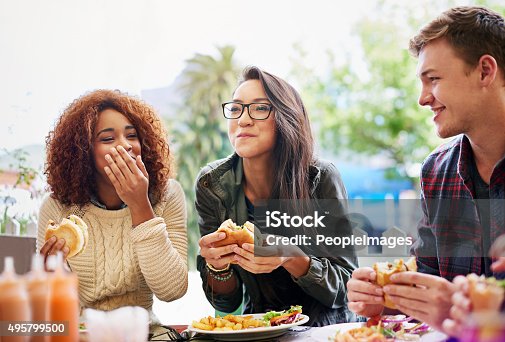 istock Good food and laughter go hand-in-hand 495799500