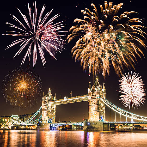 istock new year celebration over the tower bridge in London 495801922
