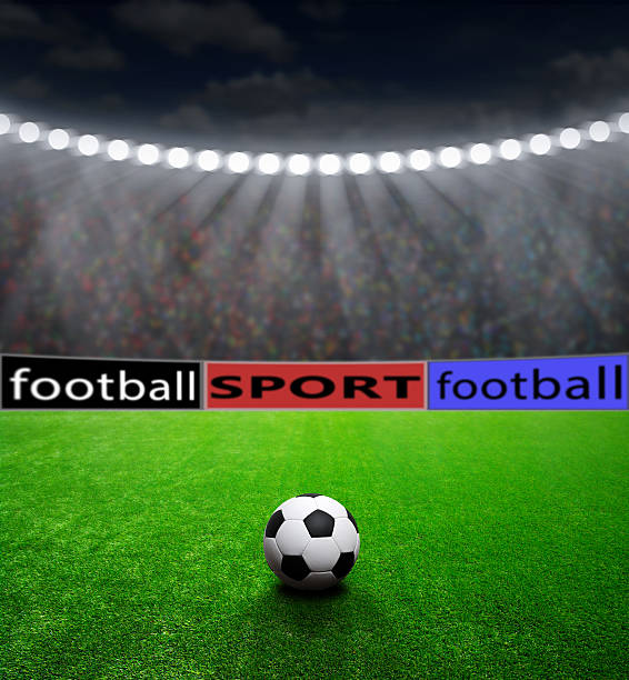 istock Soccer ball and stadium 495804052