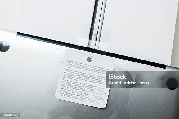Apple Macbook Pro Retina Laptop Unboxing Security Seal Stock Photo - Download Image Now