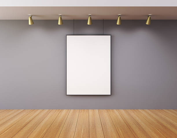 istock Blank picture frame in a gallery, mock up 495804902
