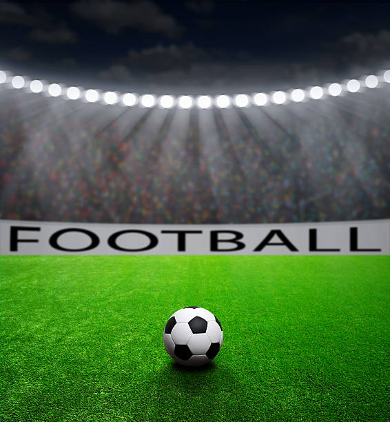 istock Soccer ball and stadium 495807218