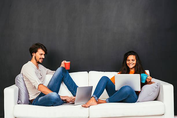 istock Man and Woman in Social Network Concept 495807598