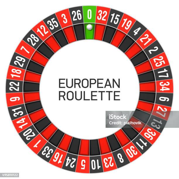 European Roulette Wheel Stock Illustration - Download Image Now - Roulette Wheel, Roulette Table, Roulette