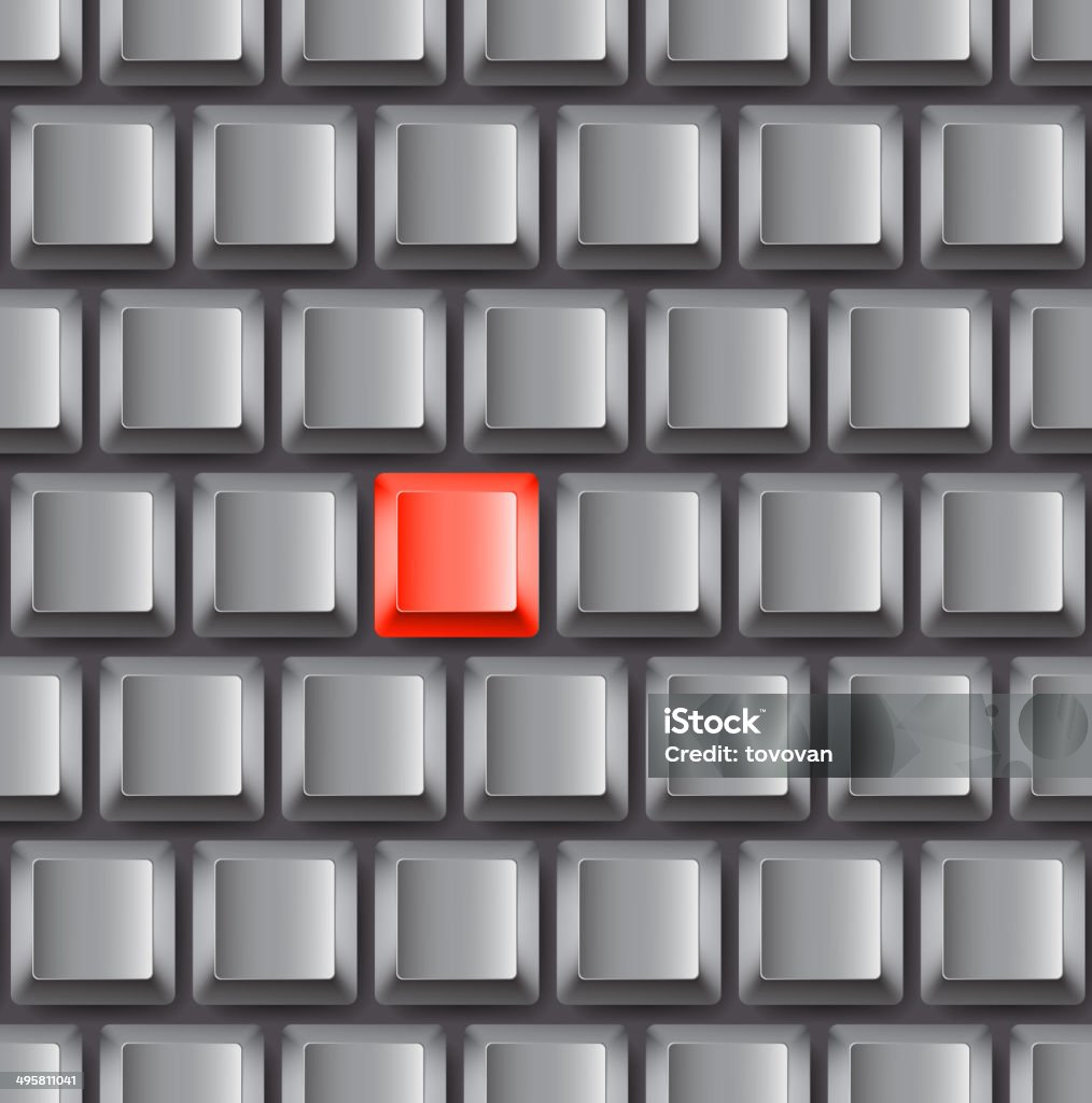 Fond sans couture de gris clavier avec touche de rouge bouton - clipart vectoriel de Affaires libre de droits