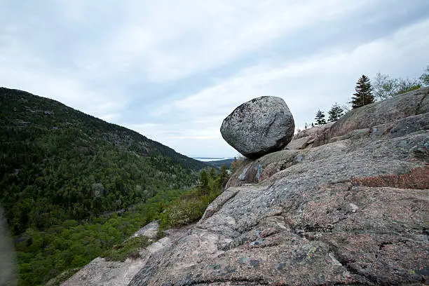 Photo of Bubble Rock at Acadia National Park, Maine