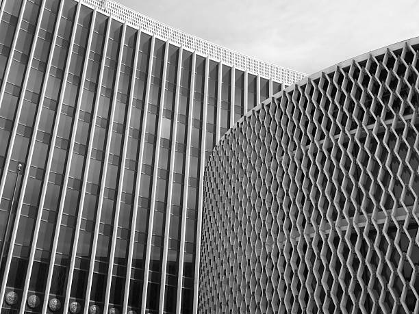 istock Black and White Federal Buildings Architecture Washington DC 495813251