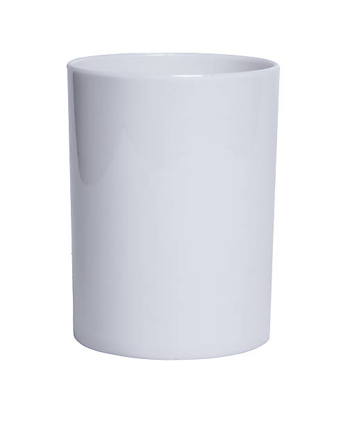 istock White shiny Plastic cup for pencil - Stock Image 495813369