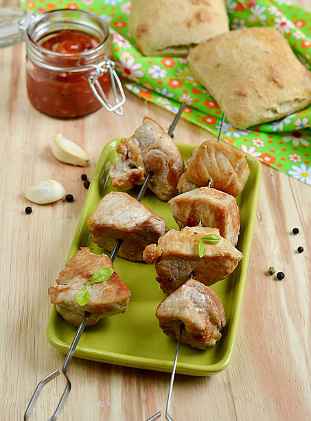 istock Pork kebab with tomato sauce 495813515