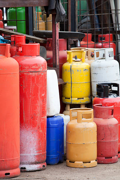 istock Close-up view of Gas canisters 495815567