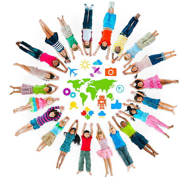 istock Group of Children Circle with Symbol 495816229