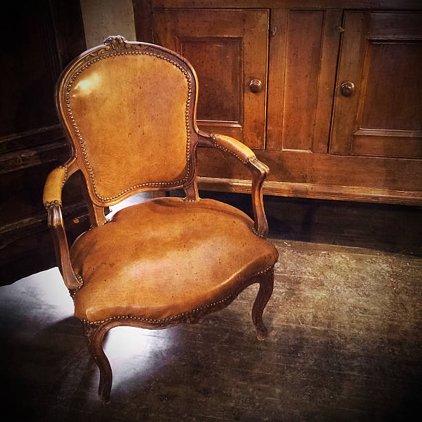 istock Vintage leather chair 495816897