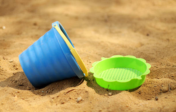 istock Bucket and sieve in the sand 495817417