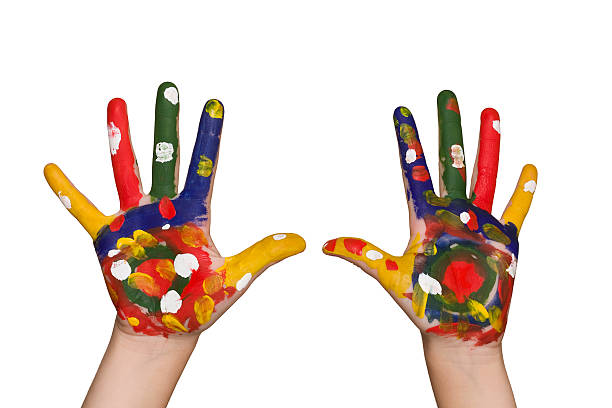 istock Pair of painted hands 495818777