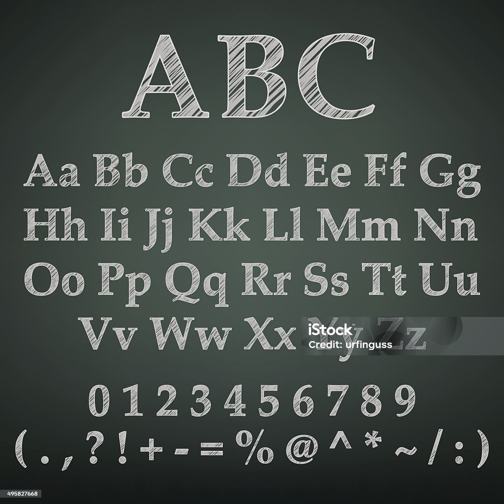 Vector Stock Lettering Abc Vector Alphabet Set Stock Illustration - Download Image Now - Alphabet ...
