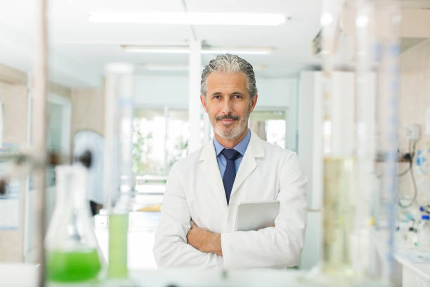 Portrait of confident scientist in laboratory  almeria photos stock pictures, royalty-free photos & images