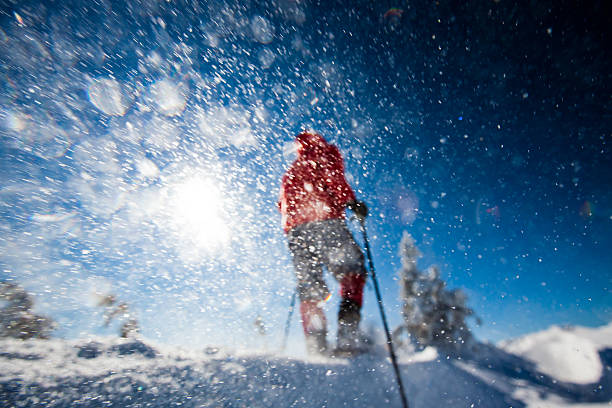 istock Hiker in winter mountains snowshoeing 495829764