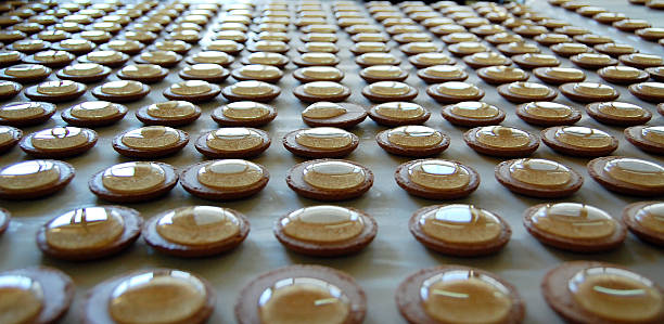 istock Producing sweet cookies in factory 495830748