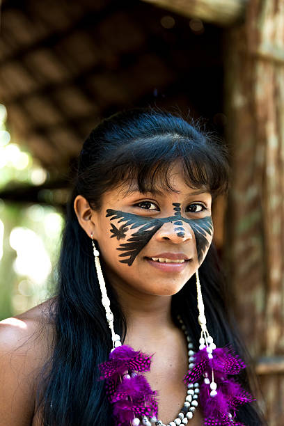 istock Native Brazilian girl in Amazon, Brazil 495831412