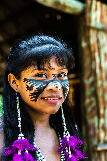 istock Native Brazilian girl in Amazon, Brazil 495831458