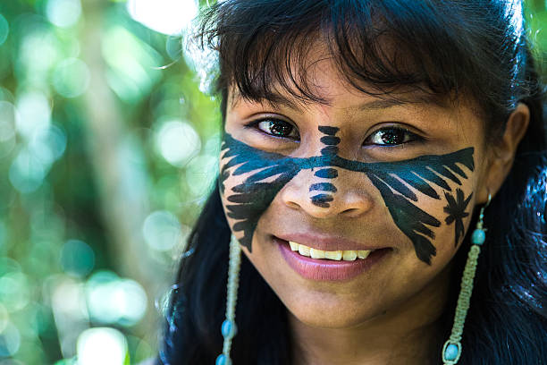 istock Native Brazilian girl in Amazon, Brazil 495831832