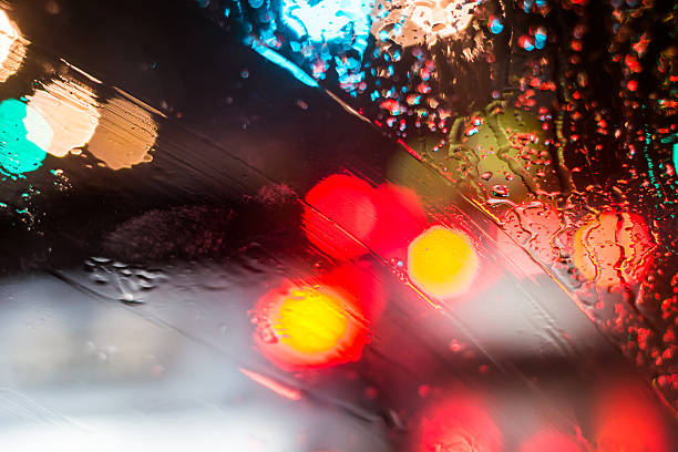istock Car Headlights and Streetlights in Rain 495831908