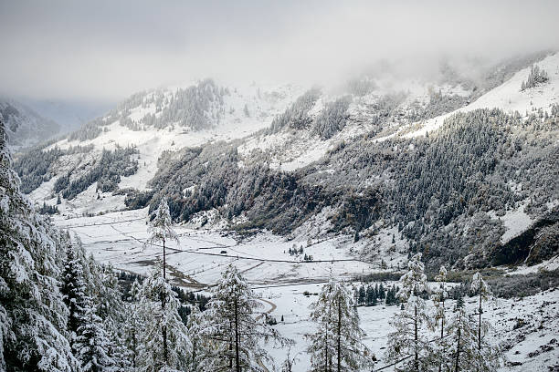 istock Snowy mountains at sun day 495832888