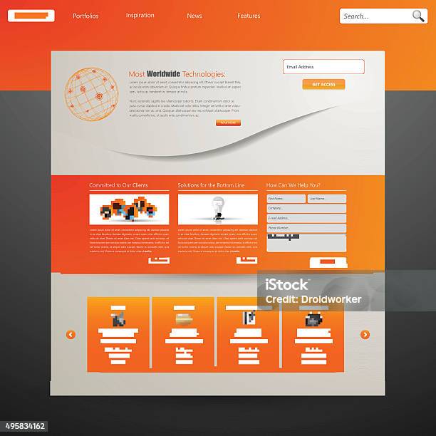 Web Site Design Template Vector Stock Illustration Download Image Now