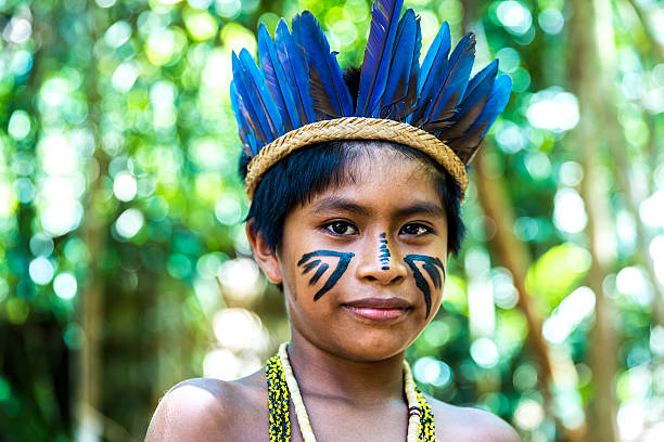 istock Portrait of Native Brazilian boy 495834948