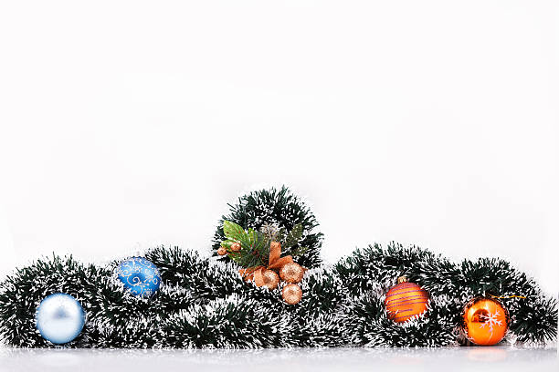 istock Garland and Christmas ball decoration 495835644