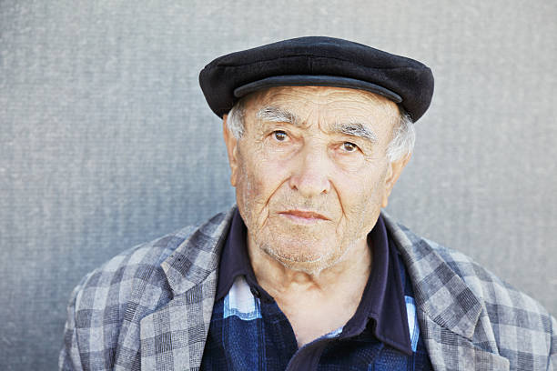 istock Casual senior at the wall 495836872