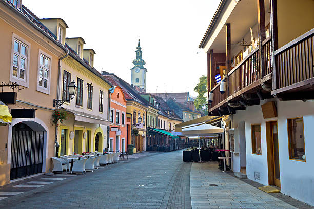 istock Old hitoric Zagreb street view 495838324