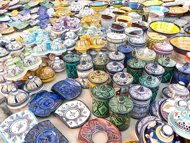 istock Sale of ceramic, typical in Morocco. 495840856