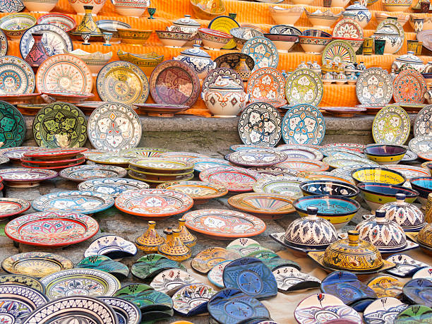 istock Sale of ceramic, typical in Morocco. 495841202