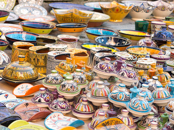 istock Sale of ceramic, typical in Morocco. 495841256