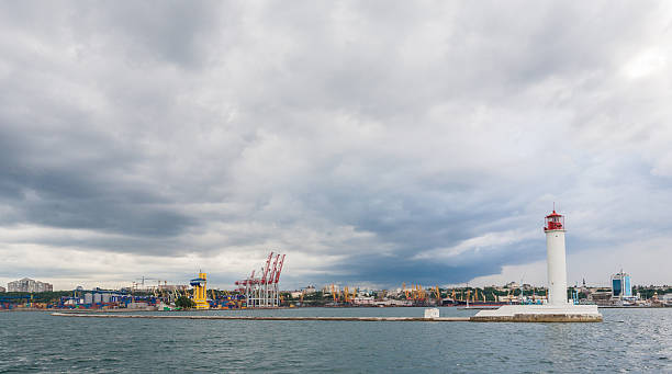 istock Operating lighthouse. Odessa. Ukraine. Black sea 495841436