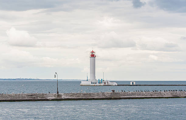 istock Operating lighthouse. Odessa. Ukraine. Black sea 495841546